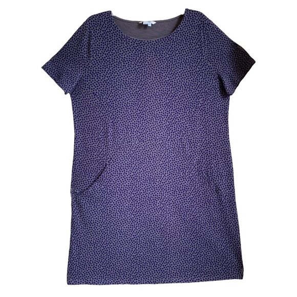 BODEN Womens' Gray & Purple Dandelion Short Sleeve Tunic Dress w. Pocket SZ 14 - Picture 3 of 8